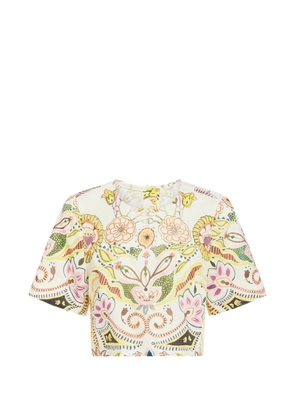 Marie Oliver Drew floral top - Neutrals