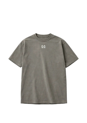 44 LABEL GROUP logo-embroidered cotton T-shirt - Grey