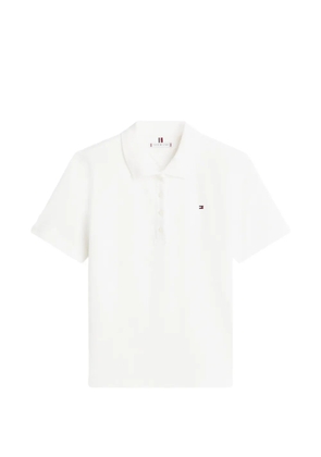 Tommy Hilfiger collared short-sleeve polo top - White
