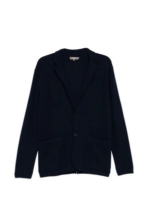 N.Peal notched collar long-sleeve cardigan - Blue