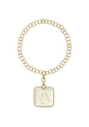 Tory Burch Runway swirl square-pendant necklace - Gold