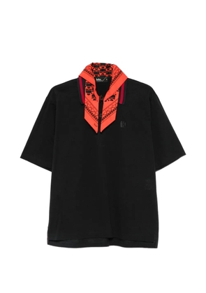 Kolor bandana-embellishment polo shirt - Black