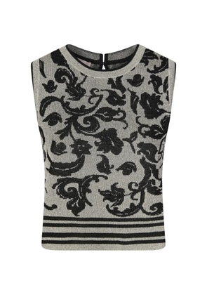 LIU JO crew-neck ribbed-knit vest - Neutrals