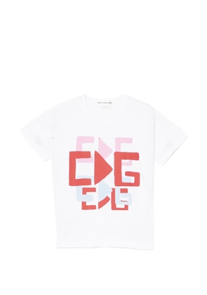 Comme Des Garçons Girl graphic round neck T-shirt - White