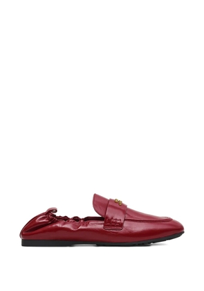 Marc Jacobs logo-plaque leather loafers - Red