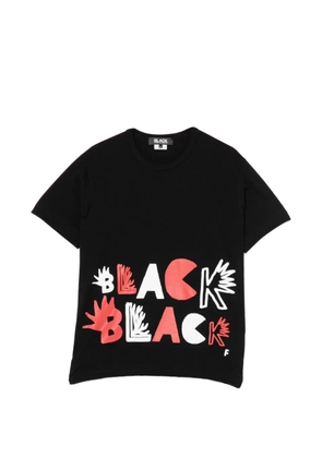 Black Comme Des Garçons graphic print round-neck T-shirt