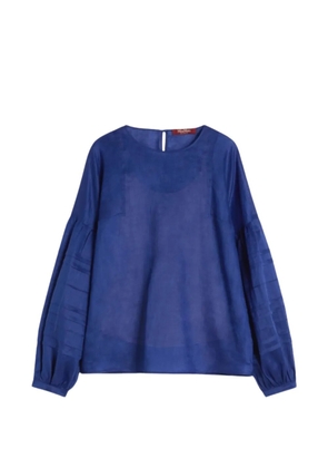 Max Mara Mstpaese bishop-sleeve blouse - Blue
