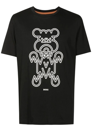 BOSS animal graphic-print T-shirt - Black