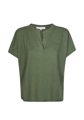 absolut cashmere V-neck short-sleeve top - Green