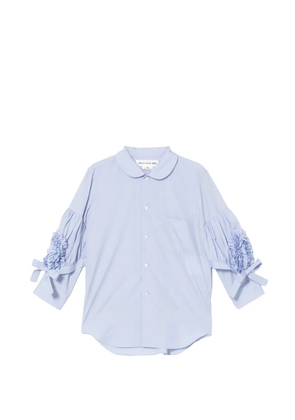 Comme Des Garçons Girl ruffle ribbon shirt - Blue