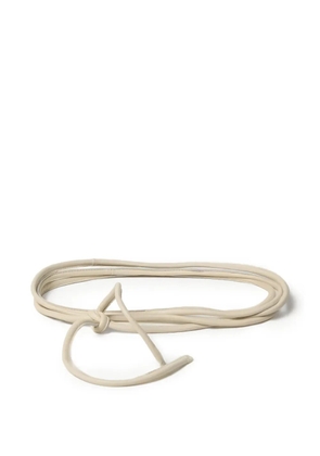 FURLING BY GIANI knotted leather belt - White