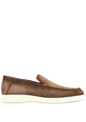 Santoni suede slip-on loafers - Neutrals