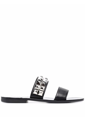 Philipp Plein pyramid-stud flat sandals - Black
