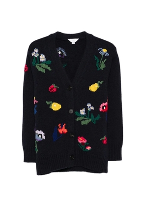Malo floral-embellishment cardigan - Black