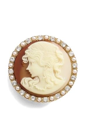 Dolce & Gabbana round cameo brooch - Gold