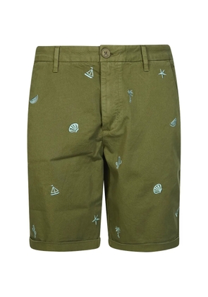 Sun68 embroidered bermuda shorts - Green