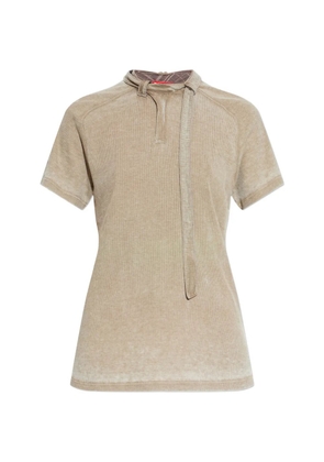 Diesel T-Gary tie-detail T-shirt - Neutrals