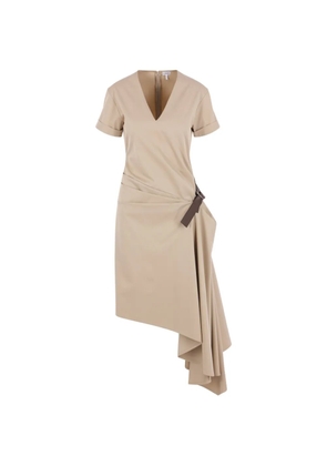 LOEWE belted draped dress - Neutrals