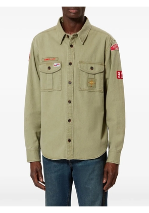 MARANT Nooria patched-details cotton shirt - Green