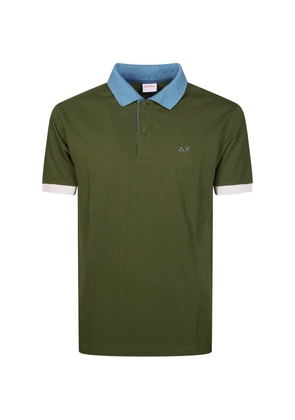 Sun68 colourblock polo shirt - Green
