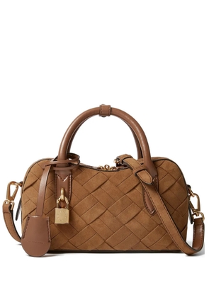 Stella McCartney woven padlock shoulder bag - Brown