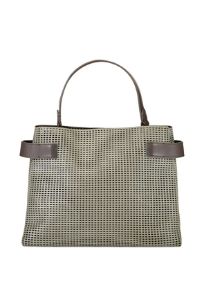 Brunello Cucinelli medium Essence perforated tote bag - Green