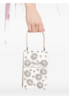 Self-Portrait bow-embellished tote bag - Neutrals