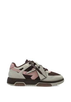 Off-White Out of Office arrow-motif panelled sneakers - Brown