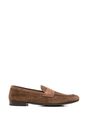 Prada penny-strap leather loafers - Brown