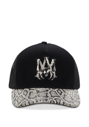 AMIRI logo snake trucker cap - Black