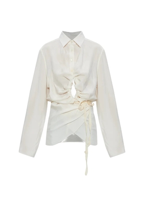 Maison Margiela tie-waist shirt - Neutrals