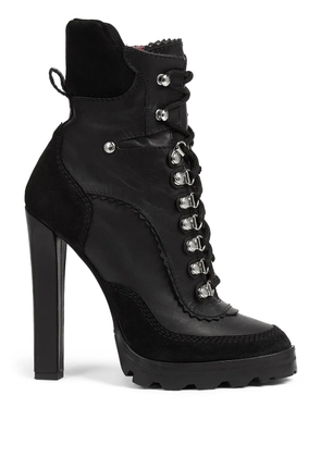 DSQUARED2 120mm round-toe leather boots - Black