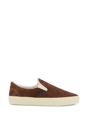 TOM FORD perforated leather sneakers - Brown