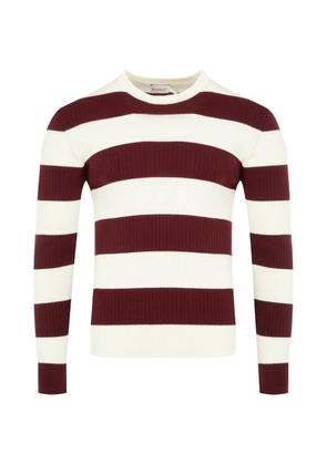 Moncler striped crew-neck sweater - Red
