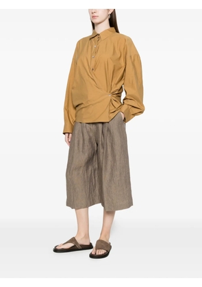LEMAIRE wrap-over shirt - Brown