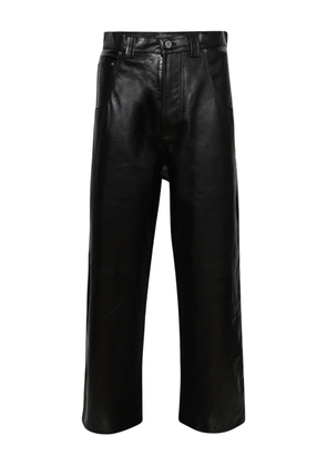 VETEMENTS leather wide-leg trousers - Black
