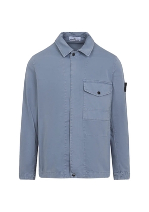 Stone Island button-pocket cotton shirt - Blue