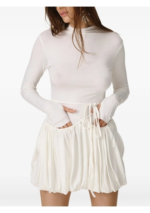 PNK drawstring mini dress - White