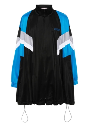 Martine Rose logo-embroidered colourblock coat - Black