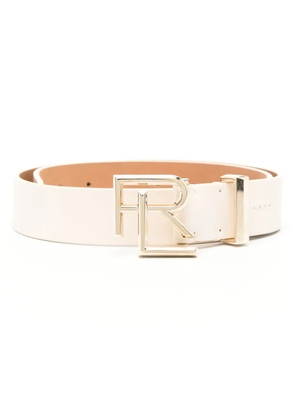 Ralph Lauren Collection logo-buckle leather belt - Neutrals