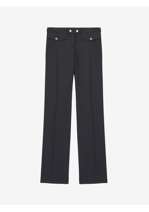 McQueen Straight Leg Trousers - Black - Women - 8
