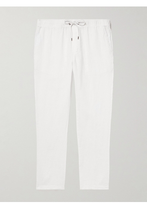 James Perse - Garment-Dyed Straight-Leg Linen Trousers - Men - White - 1