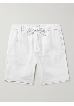 Frescobol Carioca - Felipe Straight-Leg Linen and Cotton-Blend Drawstring Shorts - Men - White - UK/US 28