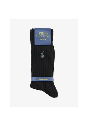 Mens Polo Ralph Lauren Logo-Embroidered Stretch-Cotton Blend Socks