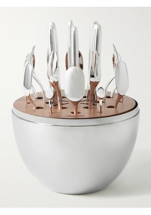 Christofle - MOOD Party Silver-Plated Flatware Set with Case - Men - Silver