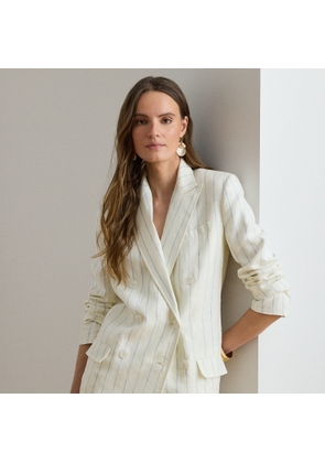 Petite - Striped Linen Twill Blazer