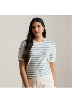 Curve - Striped Cotton Short-Sleeve Jumper