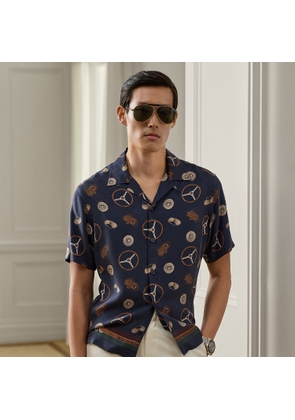 Printed Silk Camp Shirt