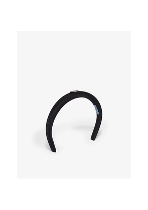 Womens Prada Re-Nylon Brand-Plaque Recycled-Polyamide Headband
