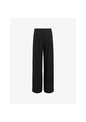 Womens Allsaints Aleida Wide-Leg Mid-Rise Woven Trousers